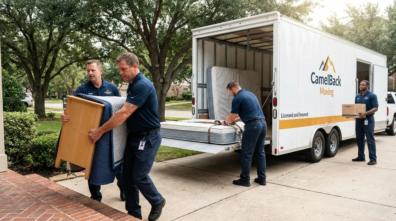 Crew loading residential truck for cross-state move from Keansburg, NJ